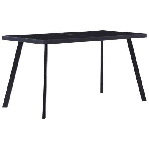 Blagovaonski stol crni 140 x 70 x 75 cm od kaljenog stakla - Crna 140 x 70 x 75 cm 1 Cijena