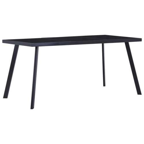 Blagovaonski stol crni 180 x 90 x 75 cm od kaljenog stakla - Crna 180 x 90 x 75 cm 1 Cijena