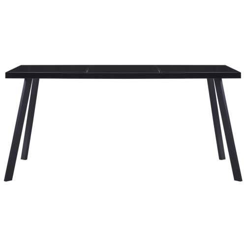 Blagovaonski stol crni 180 x 90 x 75 cm od kaljenog stakla - Crna 180 x 90 x 75 cm 1 Cijena