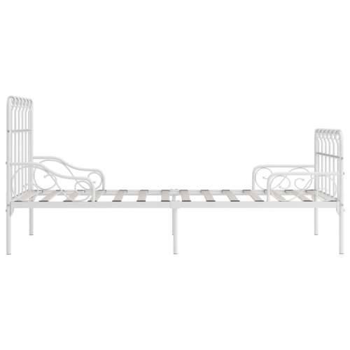 Okvir za krevet s podnicama bijeli metalni 90 x 200 cm - Bijela 90 x 200 cm Cijena