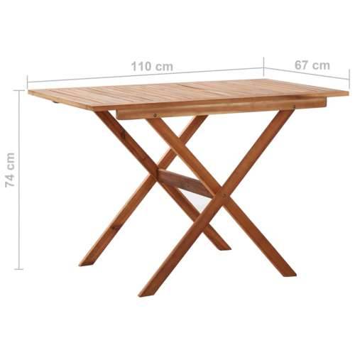 Vrtni stol 110 x 67 x 74 cm od masivnog bagremovog drva Cijena