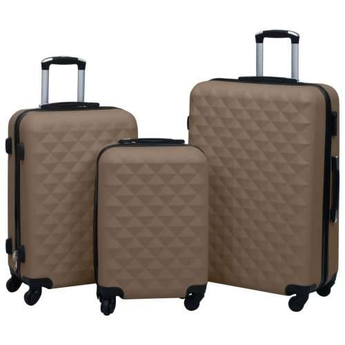 3-dijelni set čvrstih kovčega smeđi ABS Cijena
