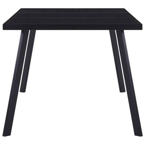 Blagovaonski stol crni 160 x 80 x 75 cm od kaljenog stakla - Crna 160 x 80 x 75 cm 1 Cijena