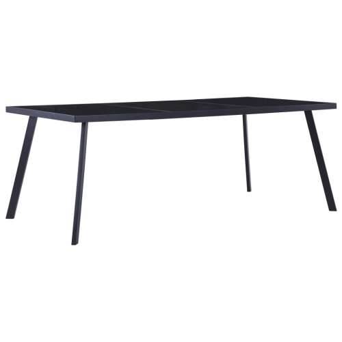 Blagovaonski stol crni 200 x 100 x 75 cm od kaljenog stakla - Crna 200 x 100 x 75 cm 1 Cijena