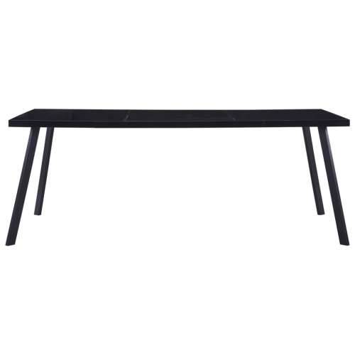 Blagovaonski stol crni 200 x 100 x 75 cm od kaljenog stakla - Crna 200 x 100 x 75 cm 1 Cijena