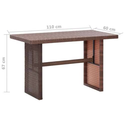 Vrtni stol smeđi 110 x 60 x 67 cm od poliratana Cijena
