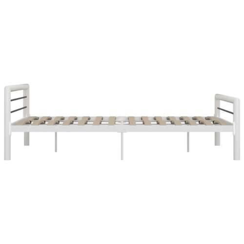 Okvir za krevet bijelo-crni metalni 180 x 200 cm Cijena