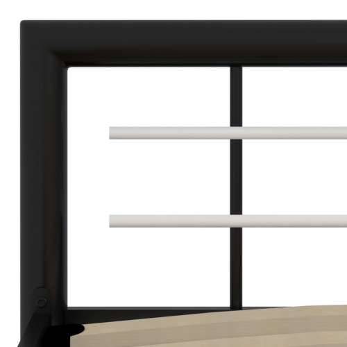 Okvir za krevet crno-bijeli metalni 140 x 200 cm Cijena