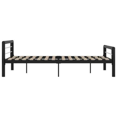 Okvir za krevet crno-bijeli metalni 160 x 200 cm Cijena