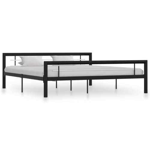 Okvir za krevet crno-bijeli metalni 180 x 200 cm - Crno-bijelo 180 x 200 cm Cijena