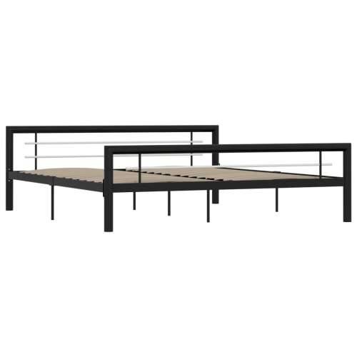 Okvir za krevet crno-bijeli metalni 180 x 200 cm - Crno-bijelo 180 x 200 cm Cijena