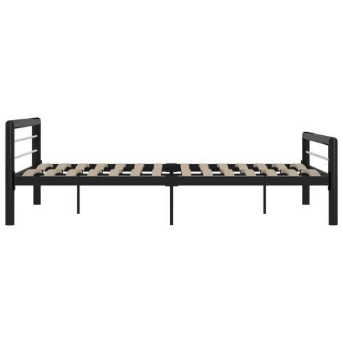 Okvir za krevet crno-bijeli metalni 180 x 200 cm Cijena