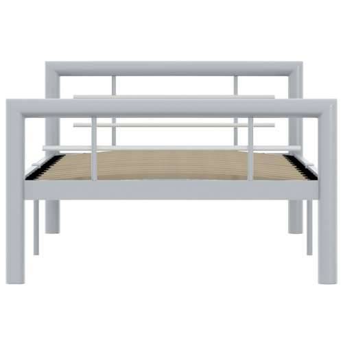 Okvir za krevet sivo-bijeli metalni 90 x 200 cm - Siva i bijela 90 x 200 cm Cijena