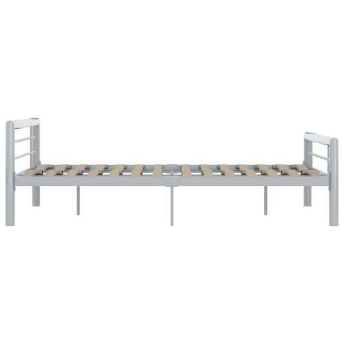 Okvir za krevet sivo-bijeli metalni 160 x 200 cm Cijena