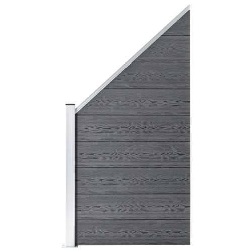 Set WPC ograda 6 kvadratnih + 1 kosa 1138 x 186 cm sivi Cijena