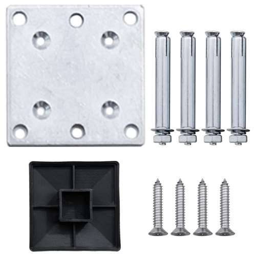 Set WPC ograda 7 kvadratnih + 1 kosa 1311 x 186 cm sivi - Siva 1 7 sekcija + 1 zaklonjena sekcija Cijena