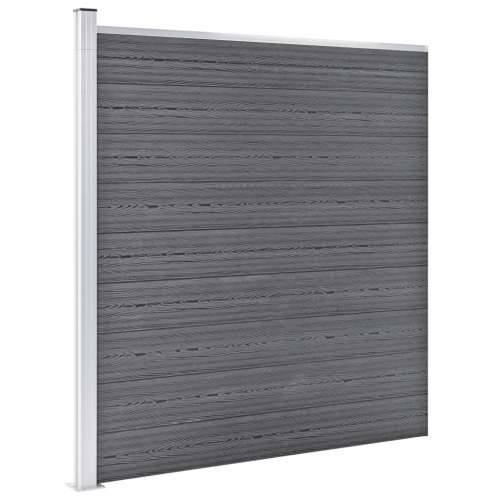 Set WPC ograda 10 kvadratnih + 1 kosa 1830 x 186 cm sivi Cijena