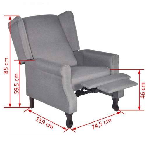 Fotelja od tkanine siva Cijena