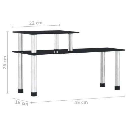 Kuhinjske police crne 45 x 16 x 26 cm od kaljenog stakla - Crna 1 Cijena