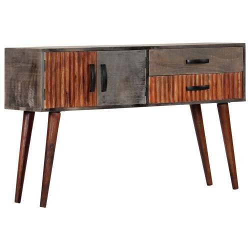 Konzolni stol sivi 120 x 35 x 75 cm grubo masivno drvo manga Cijena