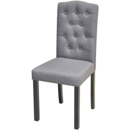 Blagovaonske stolice od tkanine 4 kom sive Cijena