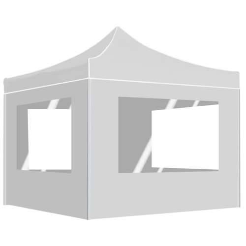 Sklopivi šator za zabave sa zidovima aluminijski 2 x 2 m bijeli