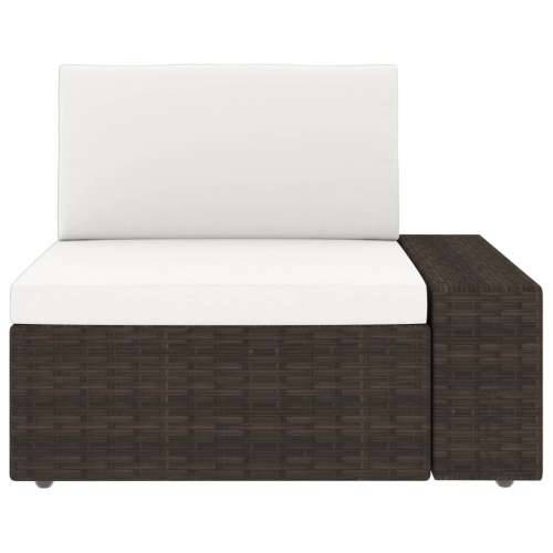 Modularni trosjed od poliratana smeđi - Smeđa 1 Kutna sofa (lijevi naslon za ruku) + kutna sofa (desni naslon za ruku) + srednja Cijena