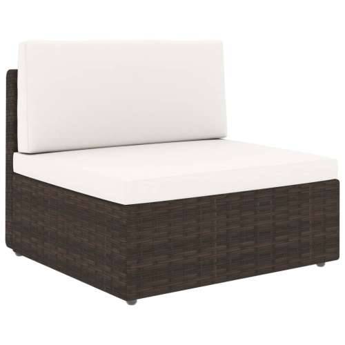 Modularni trosjed od poliratana smeđi - Smeđa 1 Kutna sofa (lijevi naslon za ruku) + kutna sofa (desni naslon za ruku) + srednja Cijena