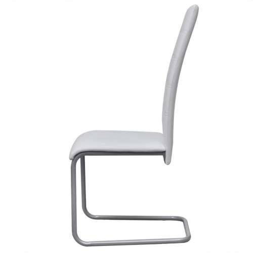 Konzolne blagovaonske stolice od umjetne kože 2 kom bijele Cijena