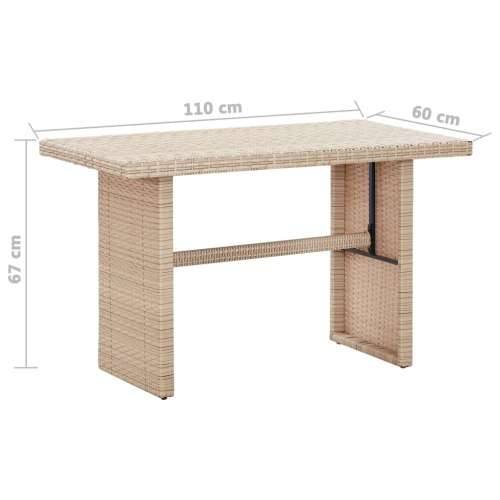 Vrtni stol bež 110 x 60 x 67 cm od poliratana Cijena