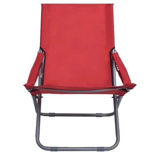 Sklopive stolice za plažu od tkanine 2 kom crvene Cijena