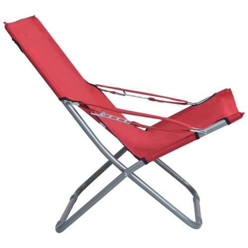 Sklopive stolice za plažu od tkanine 2 kom crvene Cijena