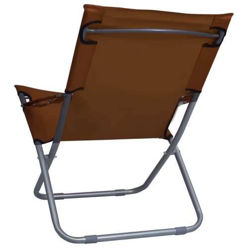 Sklopive stolice za plažu od tkanine 2 kom smeđe Cijena