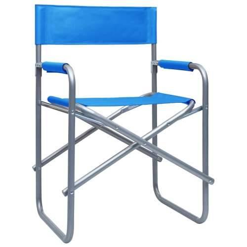 Redateljske stolice 2 kom čelične plave Cijena