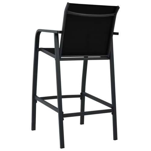 Vrtne barske stolice 2 kom crne od tekstilena Cijena