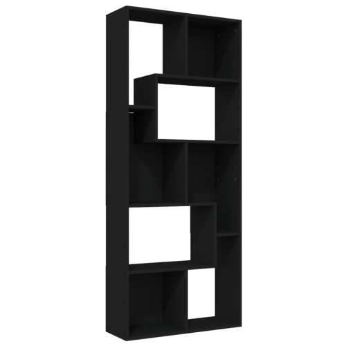 Ormarić za knjige crni 67 x 24 x 161 cm od konstruiranog drva - Crna 1 Cijena