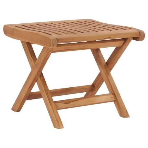 Sklopivi oslonac za noge 46,5 x 49 x 41,5 cm masivna tikovina Cijena