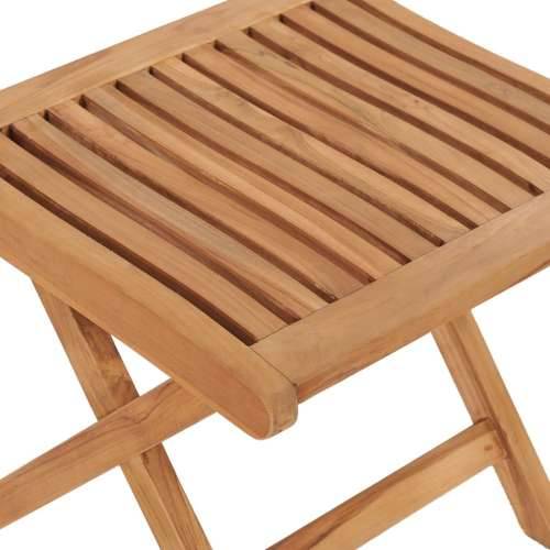 Sklopivi oslonac za noge 46,5 x 49 x 41,5 cm masivna tikovina Cijena