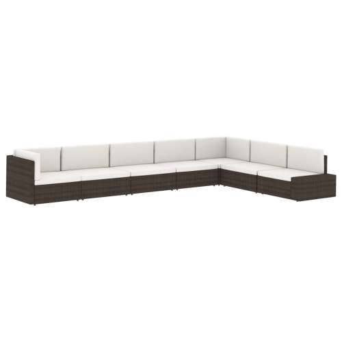 Modularni dvosjed od poliratana crni - Crna 1 Kutna sofa (lijevi naslon za ruku) + kutna sofa (desni naslon za ruku) Cijena