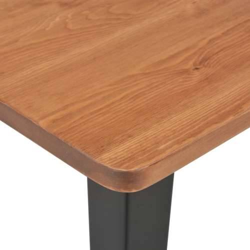 Barski stol crni 60 x 60 x 108 cm od masivne borovine i čelika Cijena