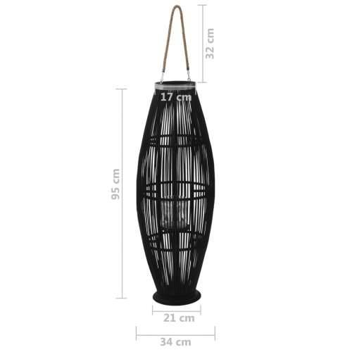 Viseći svijećnjak od bambusa crni 95 cm Cijena