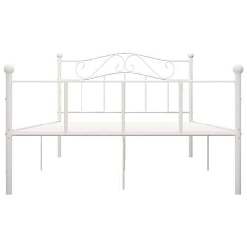 Okvir za krevet bijeli metalni 160 x 200 cm Cijena