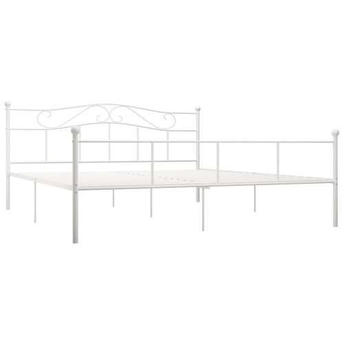 Okvir za krevet bijeli metalni 180 x 200 cm Cijena