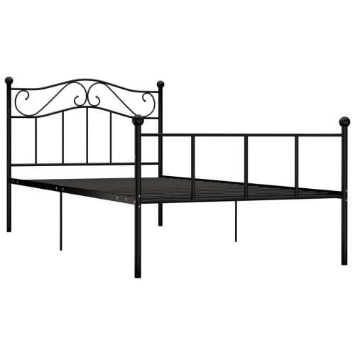 Okvir za krevet crni metalni 100 x 200 cm Cijena