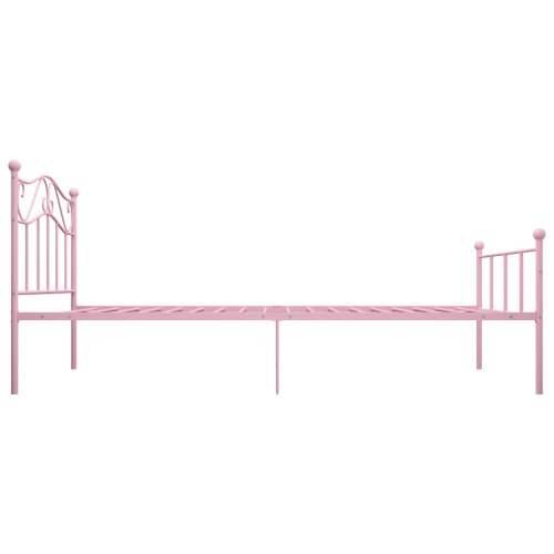 Okvir za krevet ružičasti metalni 90 x 200 cm Cijena