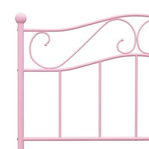 Okvir za krevet ružičasti metalni 90 x 200 cm Cijena