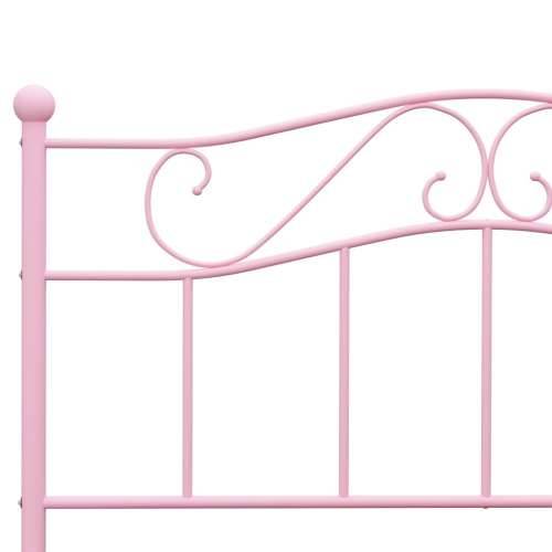 Okvir za krevet ružičasti metalni 140 x 200 cm Cijena