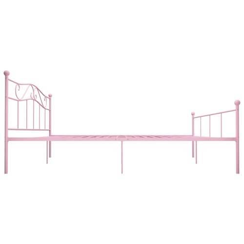 Okvir za krevet ružičasti metalni 180 x 200 cm Cijena