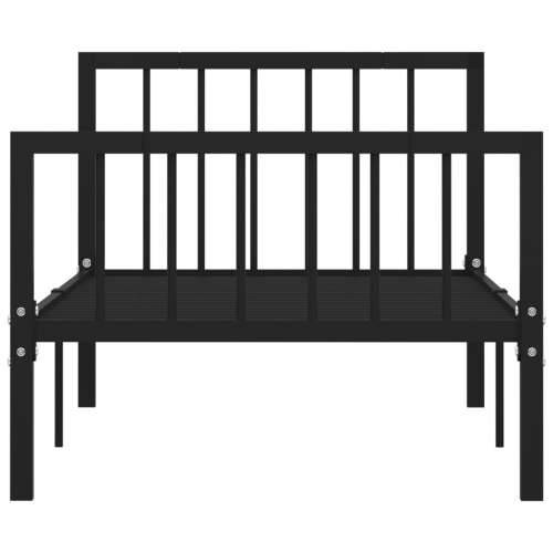 Okvir za krevet crni metalni 100 x 200 cm Cijena