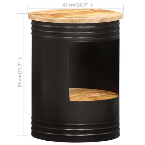 Stolić za kavu 43 x 55 cm od masivnog drva manga - Crna 43 x 55 cm 1 Cijena